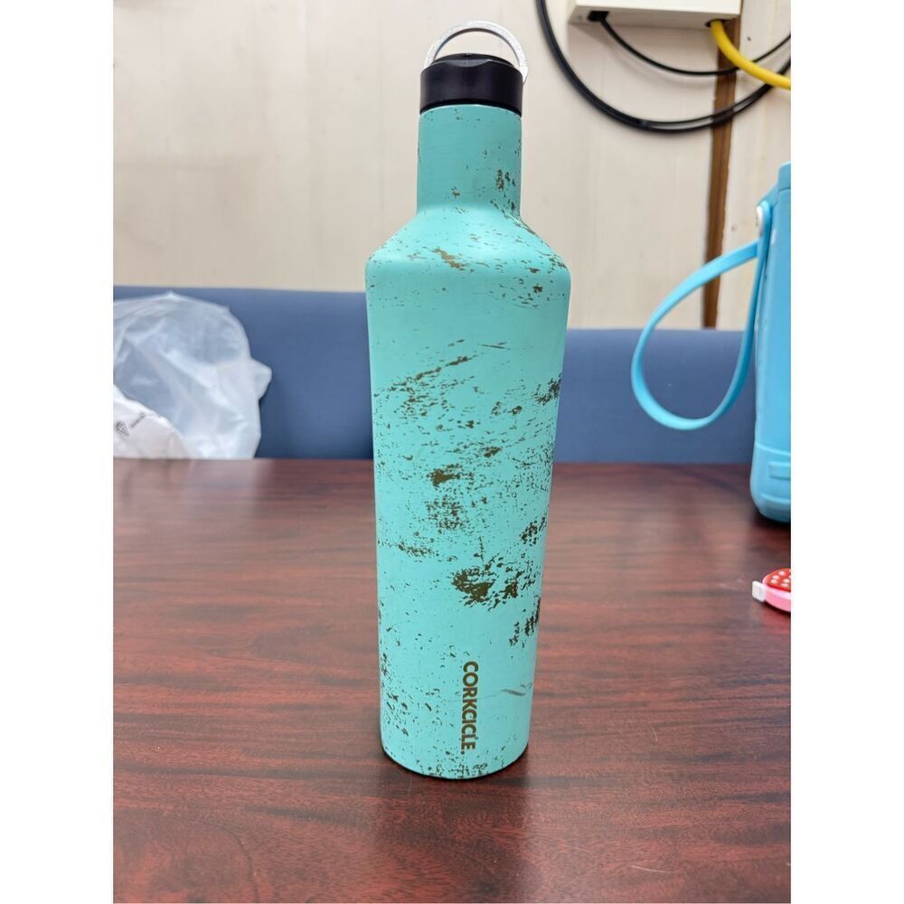 Corkcicle Bail Blue 25oz Bottle with Straw